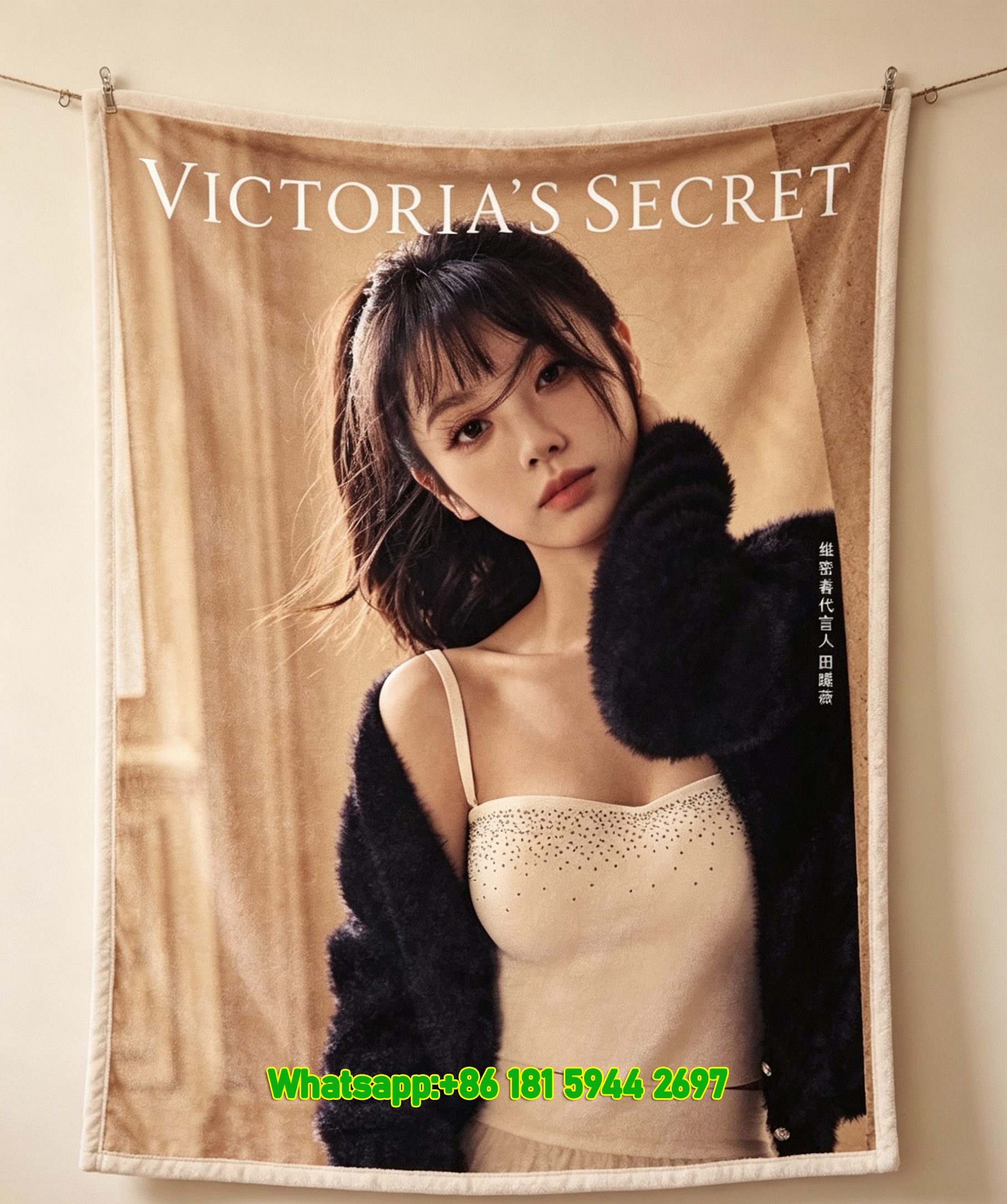victoria's secret soft flannel throw blanket for sofa V261